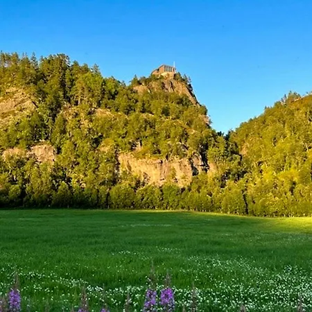 With Views Of River And Mountains